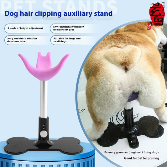 KFX-7556925 Adjustable Pet Grooming Bench - Extended & Short Versions in Gray, Pink, Purple with Thickened Aviation Aluminum Alloy Adjustable Rod