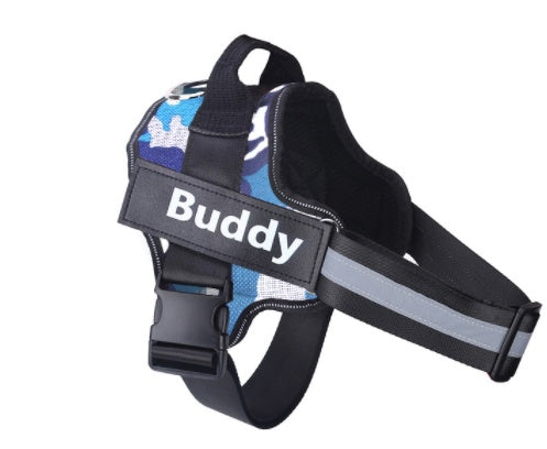 KFX-7558205 Personalized Nylon Dog Harness with Adjustable Chest Strap and Sturdy Handle for Comfort and Safety
