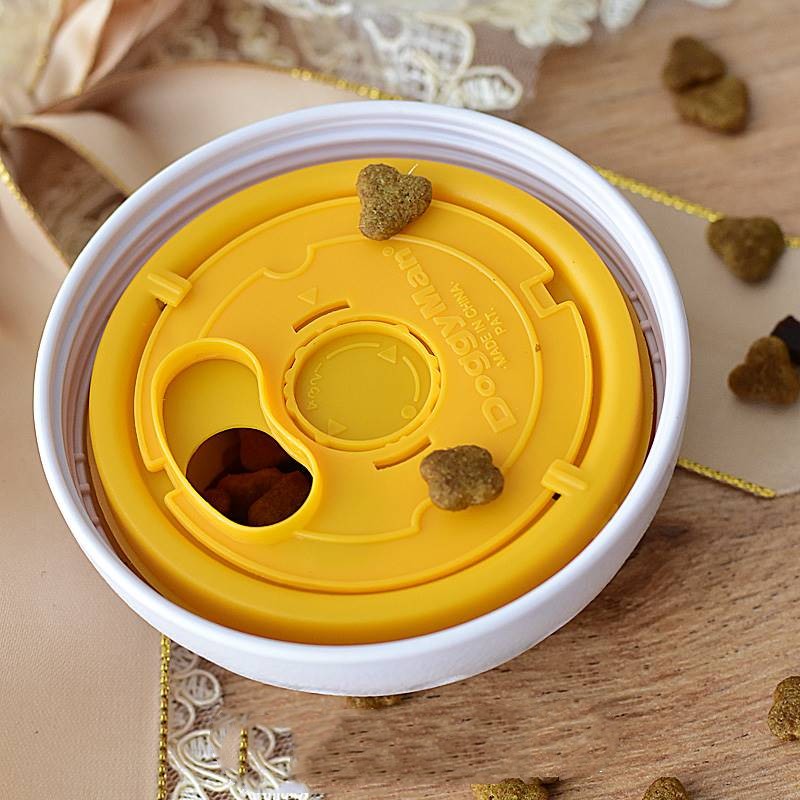 KFX-7565501 Interactive Dog Food Tumbler Puzzle Ball - Soft Glue Material, 82mm Diameter, Ideal for Dogs Under 6kg