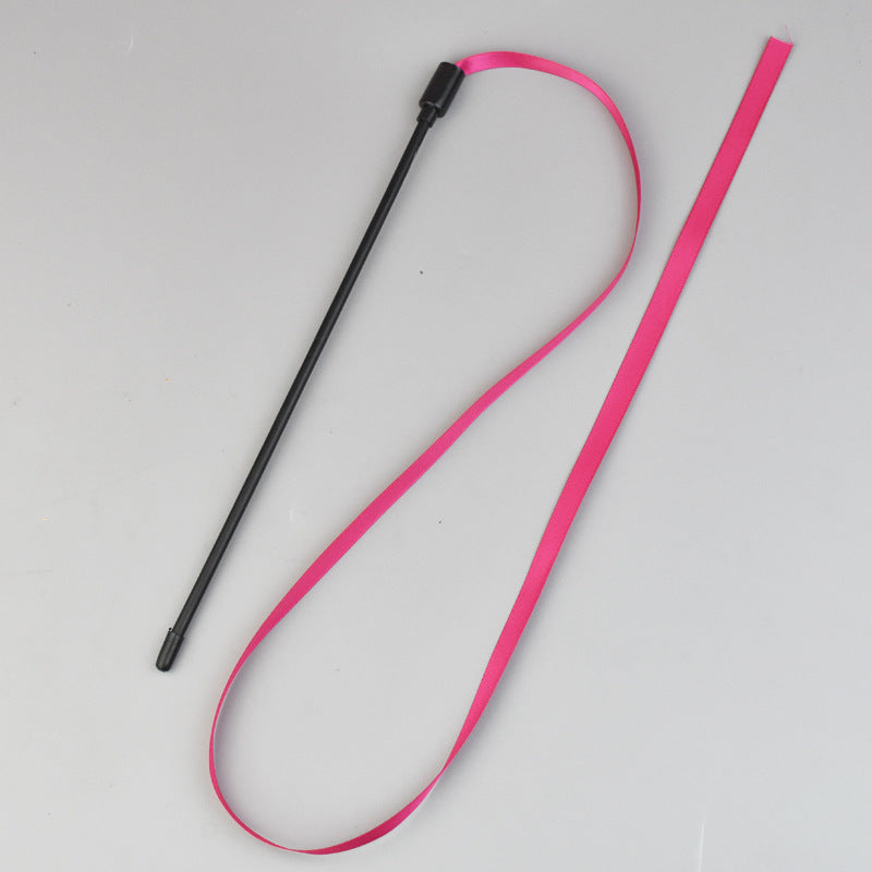KFX-7566141 Interactive Cat Teaser Wand with Colorful Ribbon for Engaging Playtime and Exercise