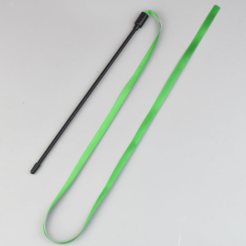KFX-7566141 Interactive Cat Teaser Wand with Colorful Ribbon for Engaging Playtime and Exercise