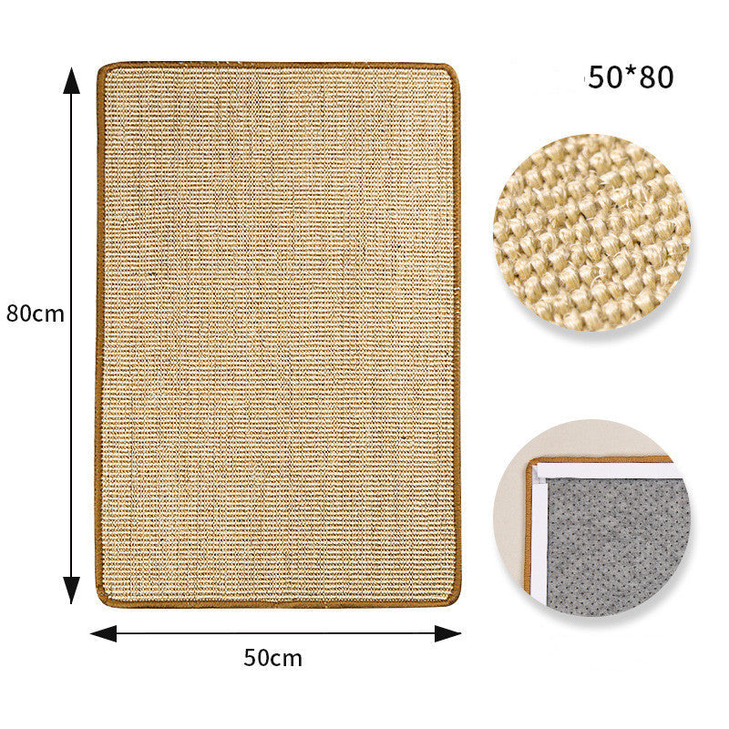 KFX-7566525 Sisal Hemp Cat Scratch Pad for Sofa Protection with Velcro - Multiple Sizes Available