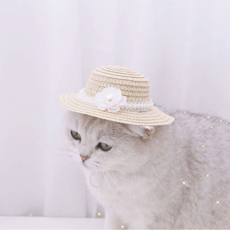 KFX-7566909 Handmade Adjustable Bowknot Pet Hat for Dogs and Cats - Available in Various Colors and Sizes