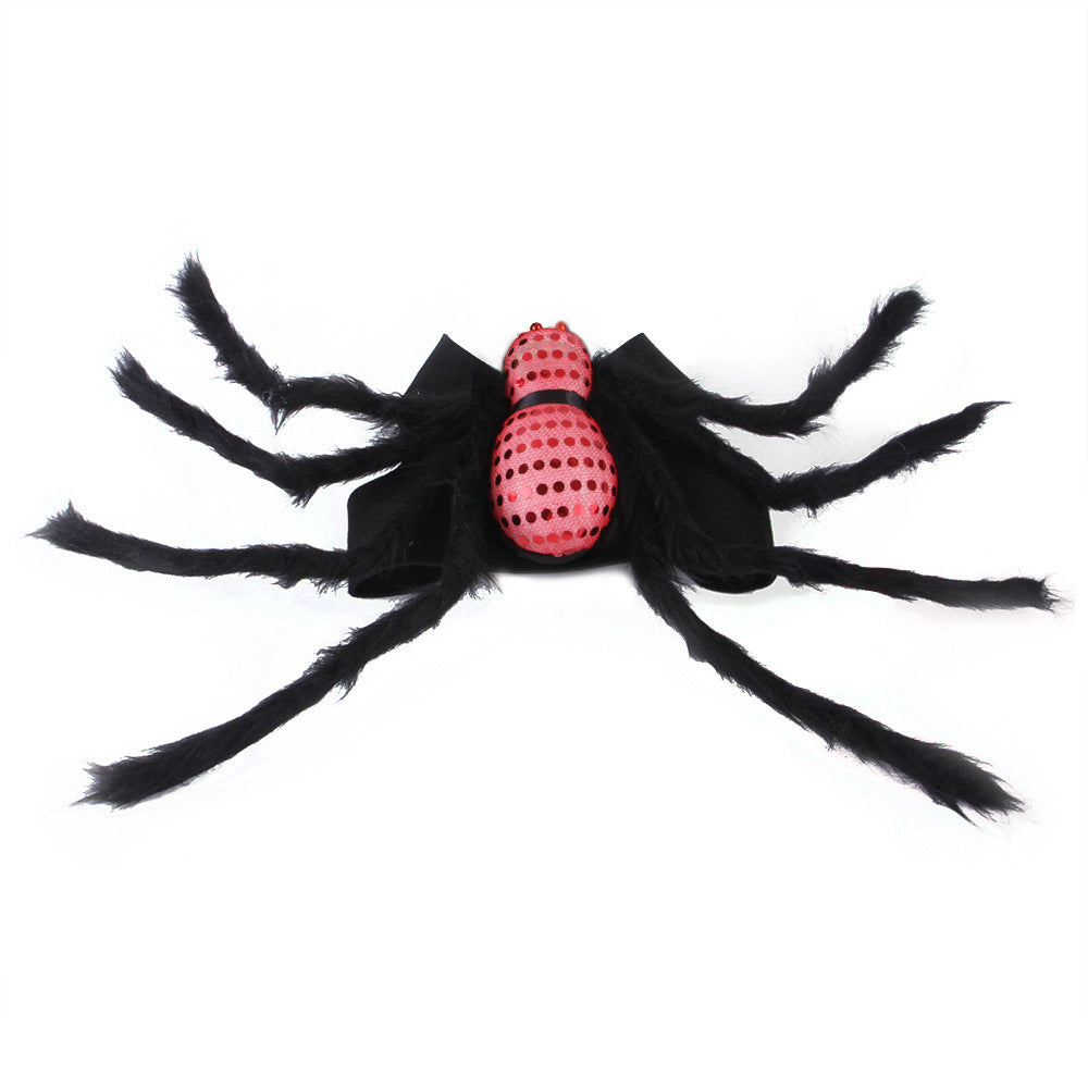KFX-7568829 Sequined Spider Costume for Small Dogs and Cats in Red, Purple, and Green