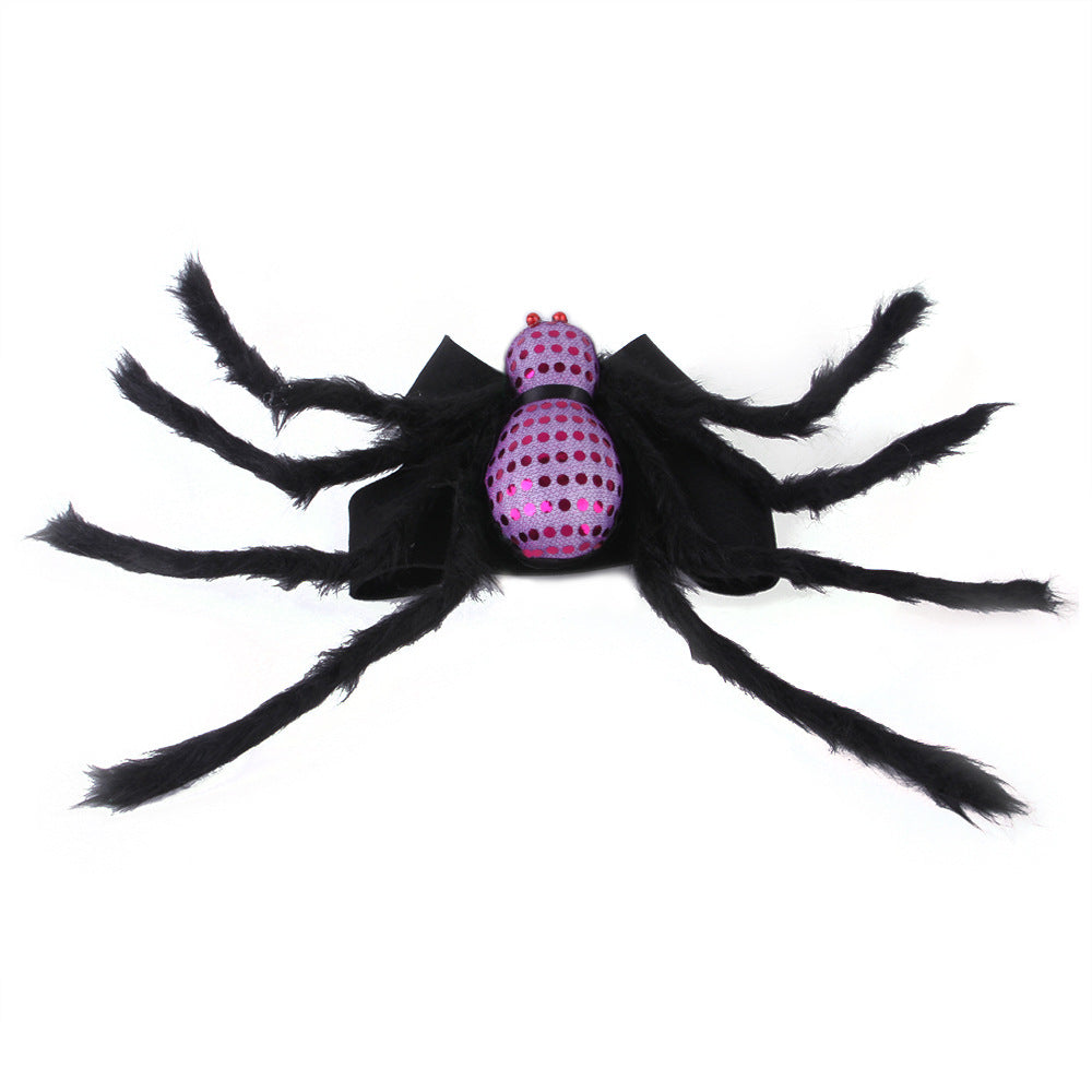 KFX-7568829 Sequined Spider Costume for Small Dogs and Cats in Red, Purple, and Green
