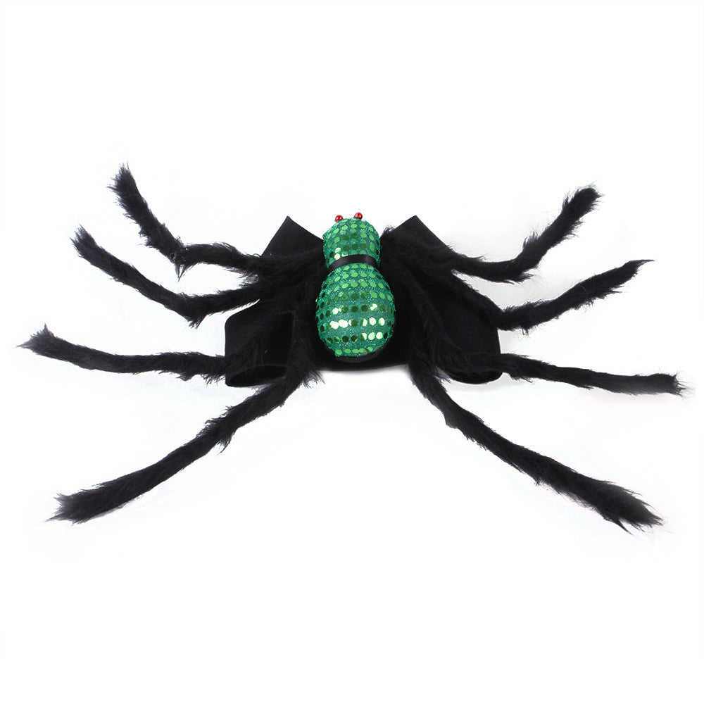 KFX-7568829 Sequined Spider Costume for Small Dogs and Cats in Red, Purple, and Green