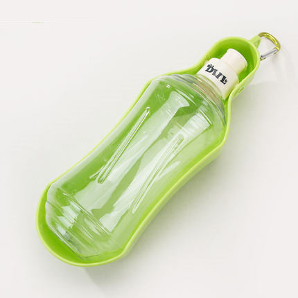 KFX-7570493 Portable Pet Water Dispenser - Lightweight, Leak-Proof, Eco-Friendly Plastic, with Metal Hook for Easy Carrying
