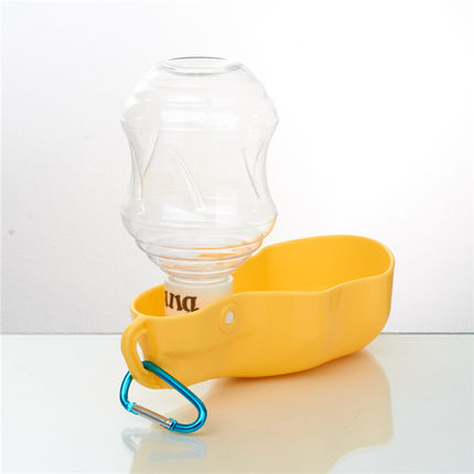 KFX-7570493 Portable Pet Water Dispenser - Lightweight, Leak-Proof, Eco-Friendly Plastic, with Metal Hook for Easy Carrying