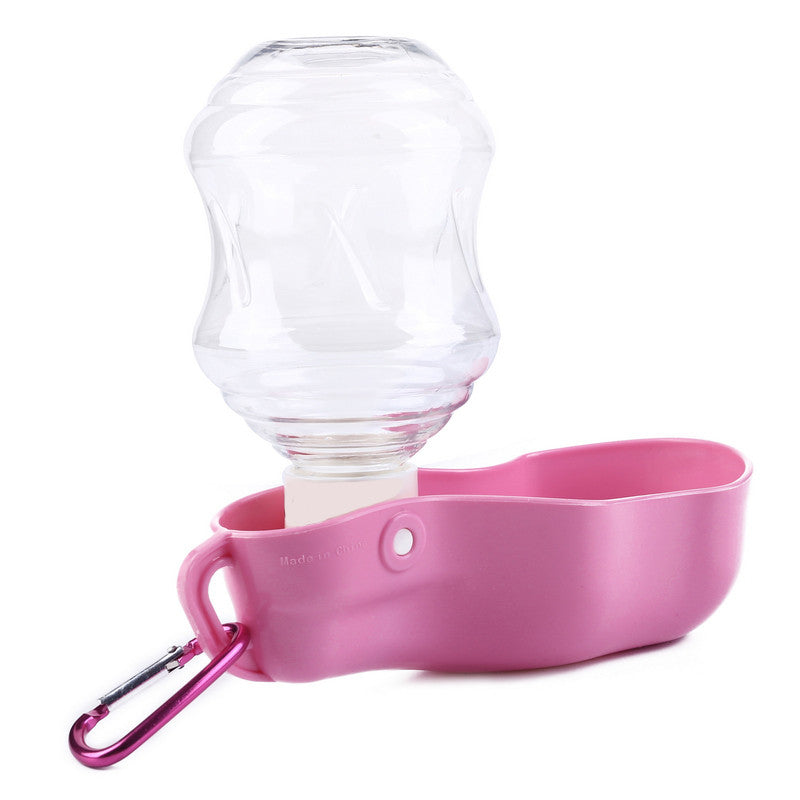 KFX-7570493 Portable Pet Water Dispenser - Lightweight, Leak-Proof, Eco-Friendly Plastic, with Metal Hook for Easy Carrying