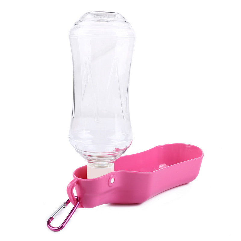 KFX-7570493 Portable Pet Water Dispenser - Lightweight, Leak-Proof, Eco-Friendly Plastic, with Metal Hook for Easy Carrying