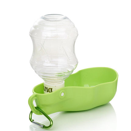 KFX-7570493 Portable Pet Water Dispenser - Lightweight, Leak-Proof, Eco-Friendly Plastic, with Metal Hook for Easy Carrying