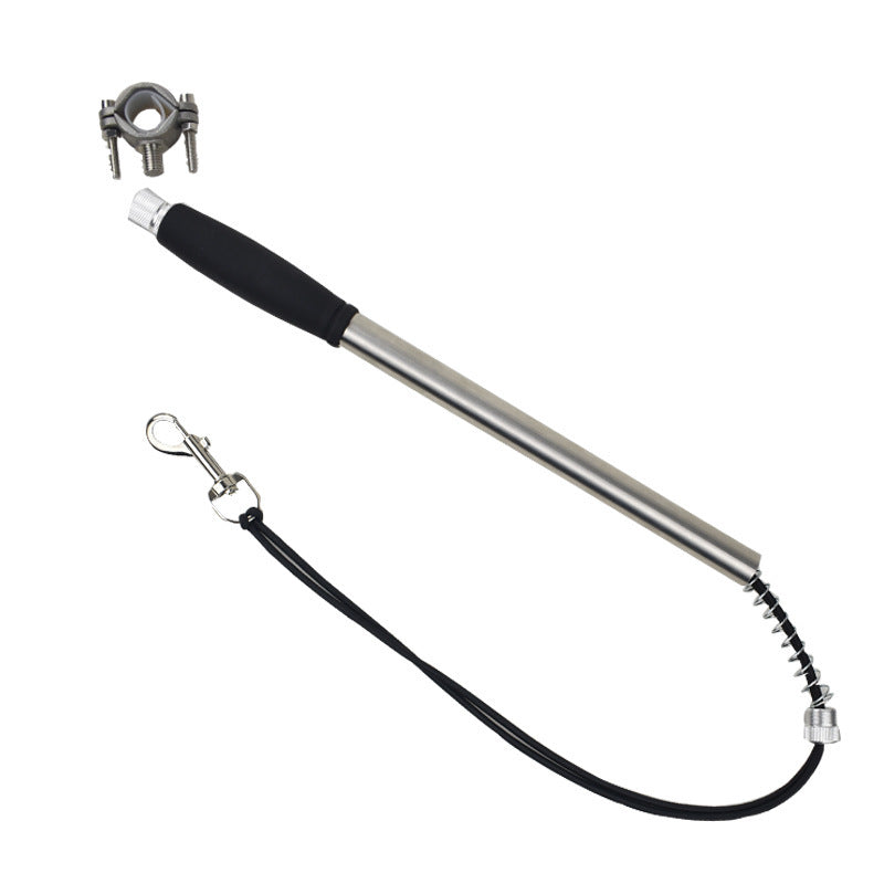 KFX-7574205 Hands-Free Stainless Steel Dog Bike Leash with Adjustable Length for Comfortable Walking and Bicycling