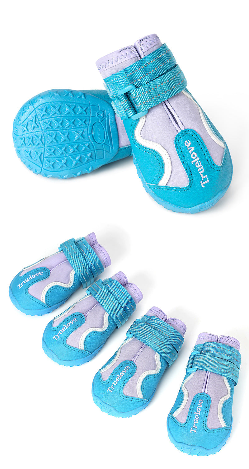 KFX-7577021 Breathable Waterproof Non-Slip Dog Shoes in Various Colors and Sizes