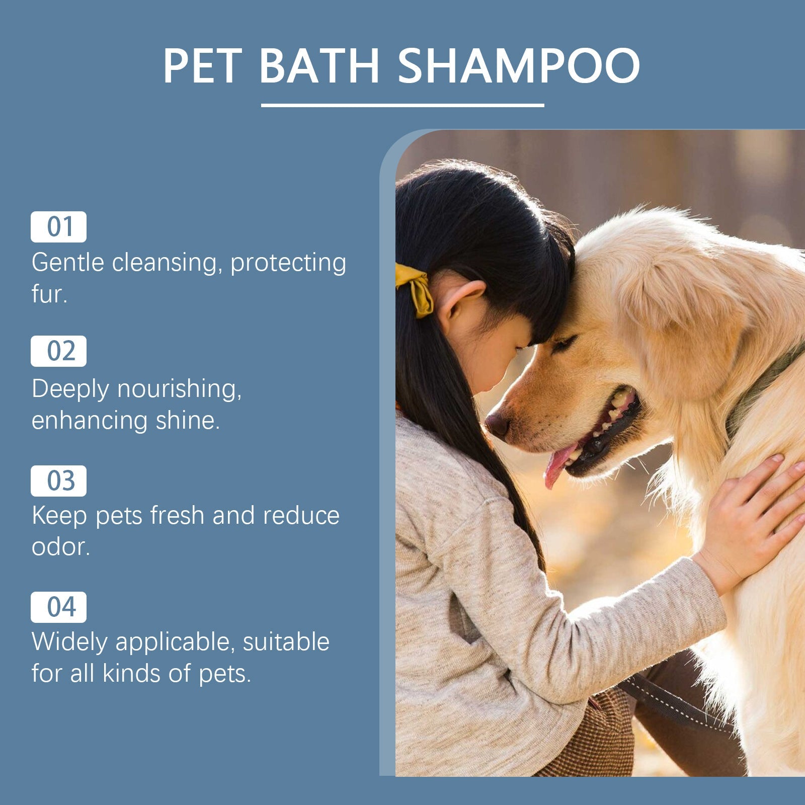 KFX-7578045 Pet Bath and Shower Gel for Cats and Dogs - Moisturizing Shampoo 100ml