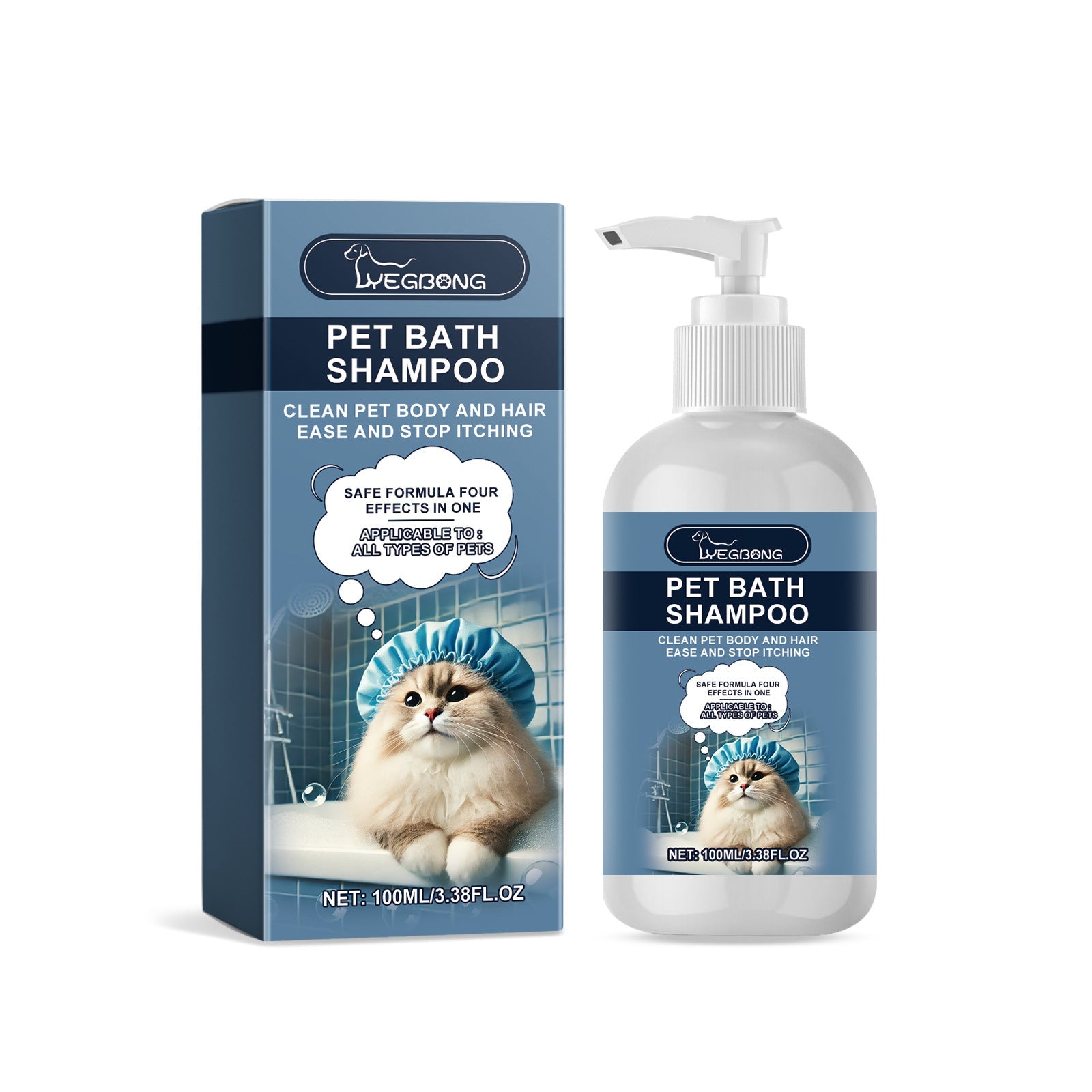KFX-7578045 Pet Bath and Shower Gel for Cats and Dogs - Moisturizing Shampoo 100ml