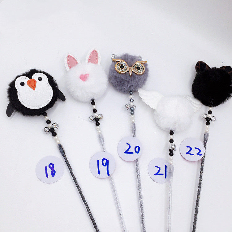 KFX-7580989 Colorful Plush Cat Toy Collection with PVC Pipe for Playful Kittens