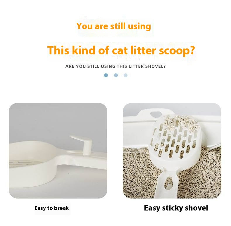 KFX-7581757 Durable Black Metal Cat Litter Scoop with 0.8cm Gap for Efficient Cleaning