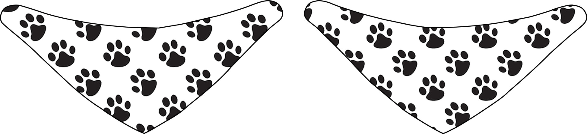 KFX-7582525 Reversible Pet Bandana in Random Patterns - Available in S, M, L Sizes, Made of Durable Polyester