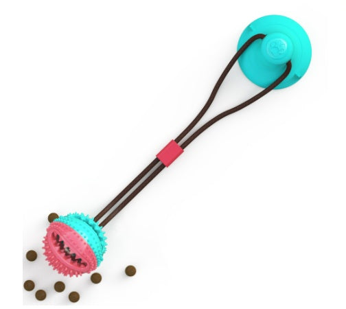 KFX-7584573 Interactive Suction Cup Tug Toy for Dogs - Chew and Teeth Cleaning Ball for Oral Hygiene