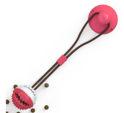 KFX-7584573 Interactive Suction Cup Tug Toy for Dogs - Chew and Teeth Cleaning Ball for Oral Hygiene
