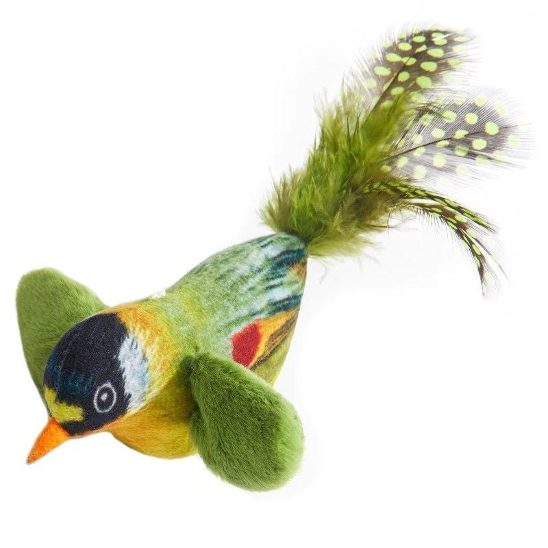 KFX-7589181 Hanging Bird Teaser Cat Toy with Plush Simulation, Multiple Colors Available