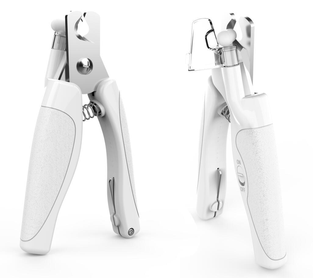 KFX-7589693 Electric LED Pet Nail Clippers with Light for Safe Grooming