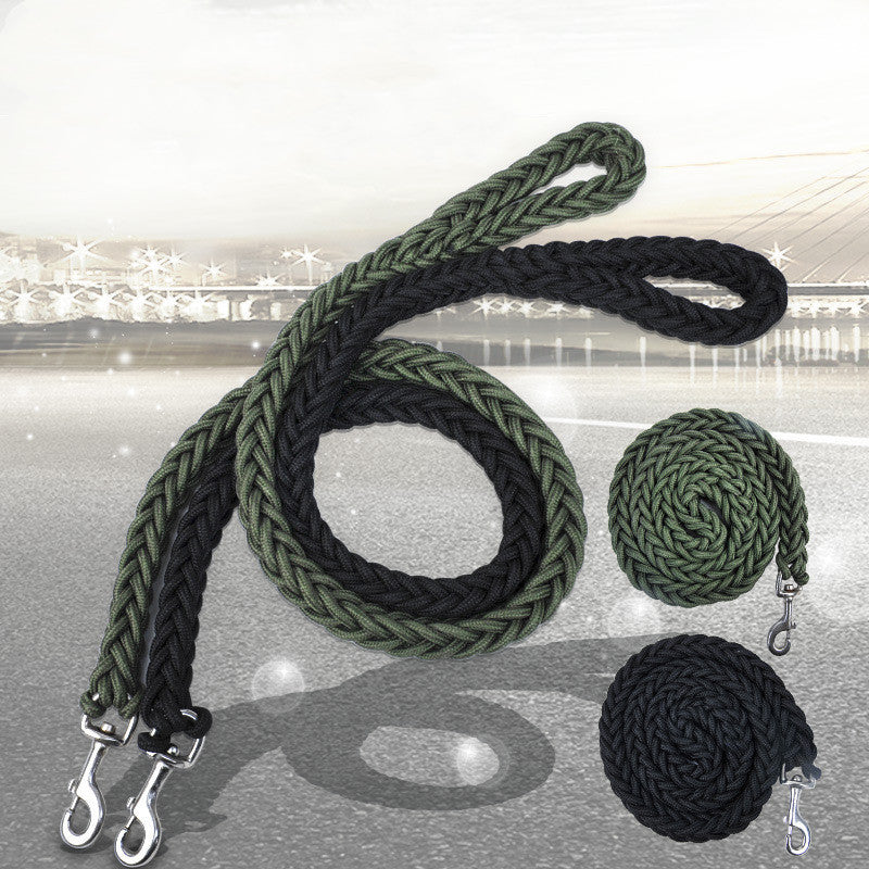 KFX-7591485 Nylon Braided Dog Leash - Thick & Durable for Large Dogs, 115cm Length