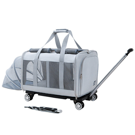 KFX-7593917 Heavy-Duty Polyester Large Pet Trolley Bag for Cats and Dogs up to 35kg