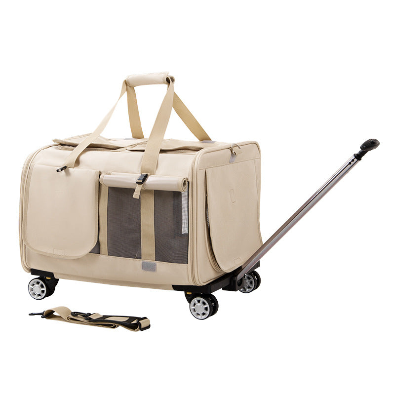 KFX-7593917 Heavy-Duty Polyester Large Pet Trolley Bag for Cats and Dogs up to 35kg