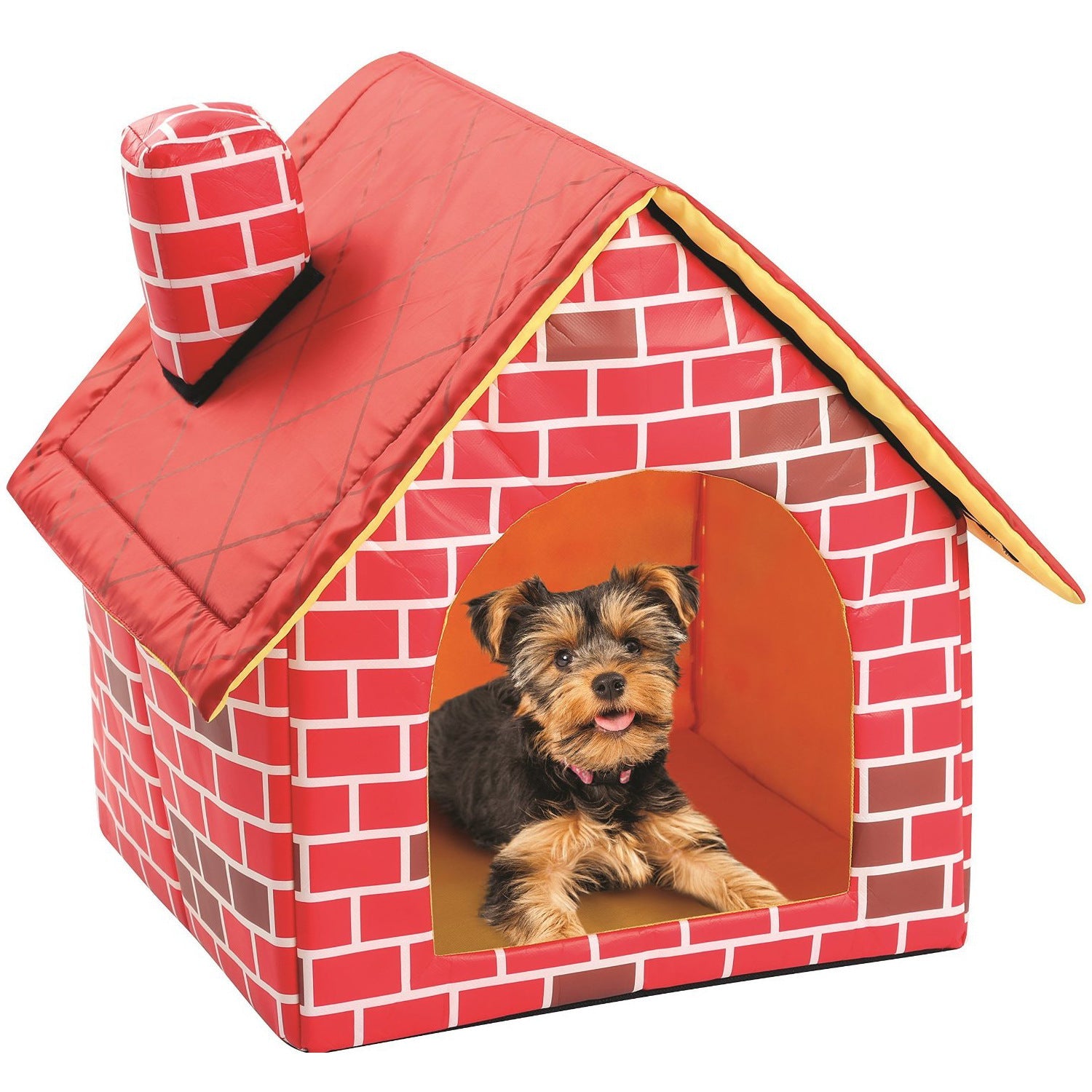 KFX-7595709 Cozy Removable & Washable Pet Nest for Small Dogs and Cats - Red, 39x40.5x44CM