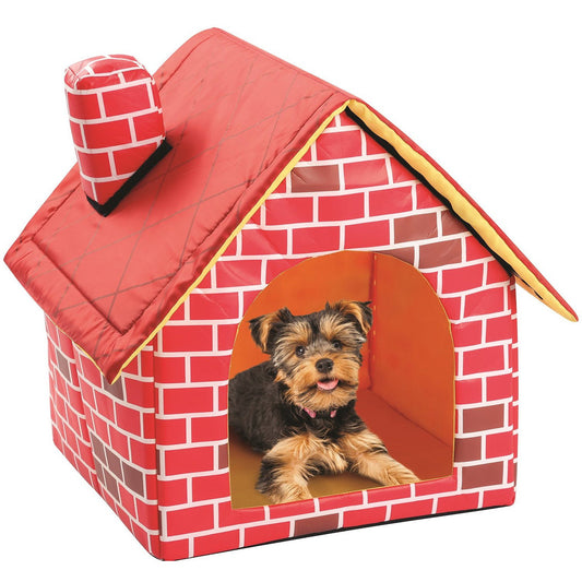 KFX-7595709 Cozy Removable & Washable Pet Nest for Small Dogs and Cats - Red, 39x40.5x44CM