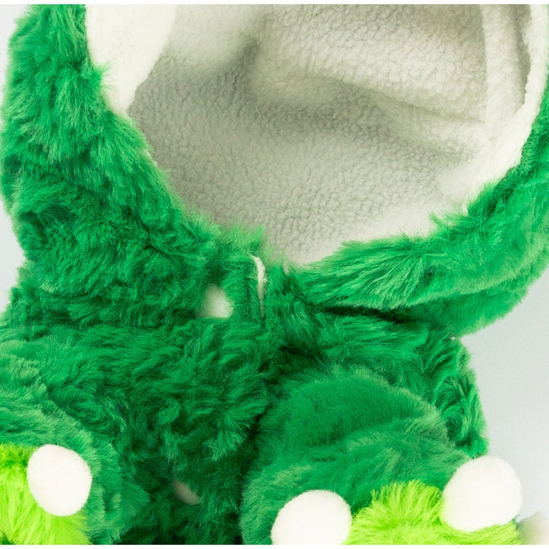 KFX-7596221 Plush Dinosaur Harness Vest for Small Dogs - Cozy Two-Legged Outfit for Autumn and Winter Adventures