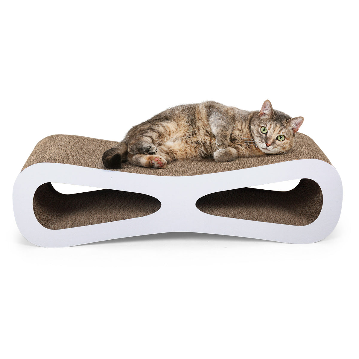 KFX-7597629 Corrugated Cardboard Cat Scratch Board with Catnip - Space for Stretching and Playing