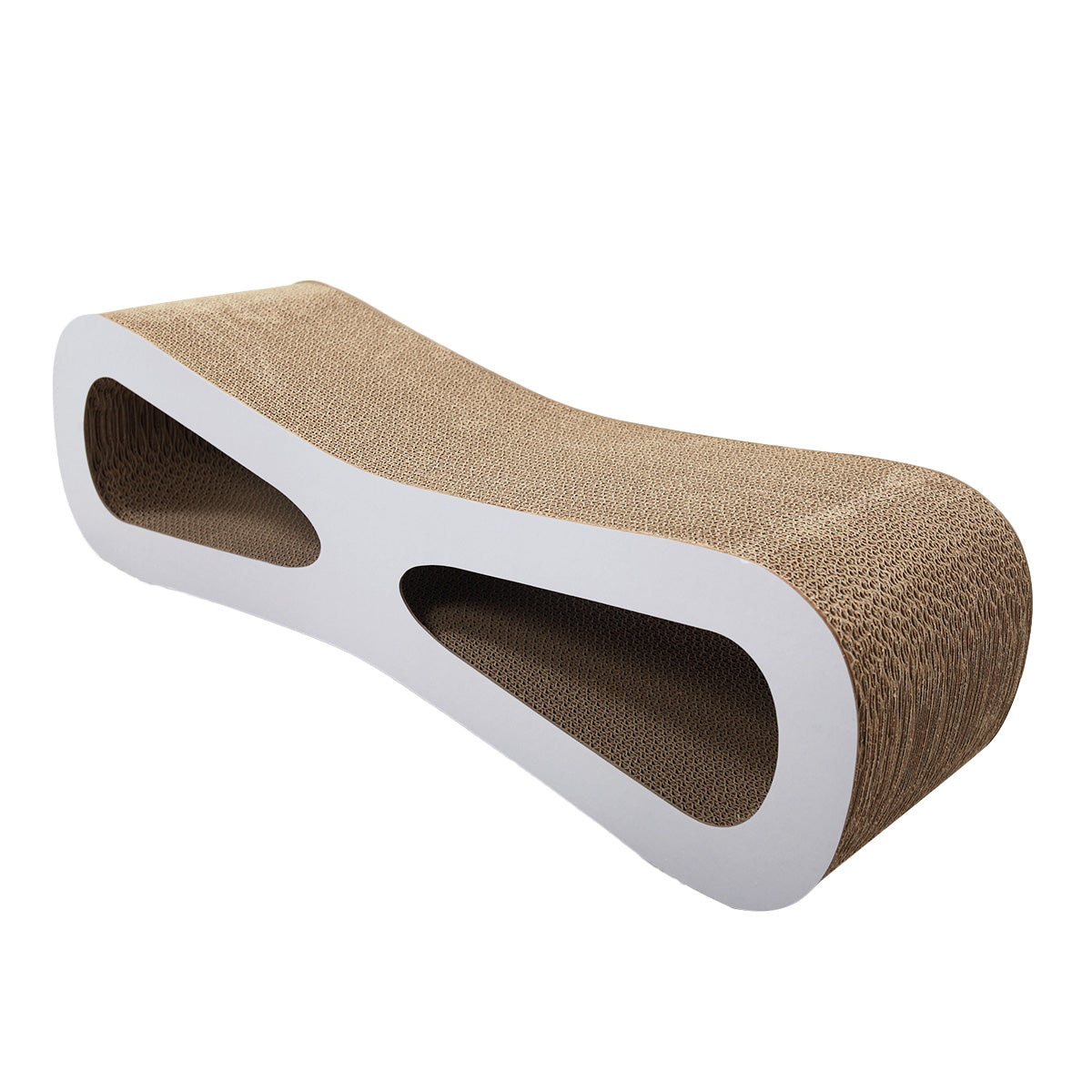 KFX-7597629 Corrugated Cardboard Cat Scratch Board with Catnip - Space for Stretching and Playing