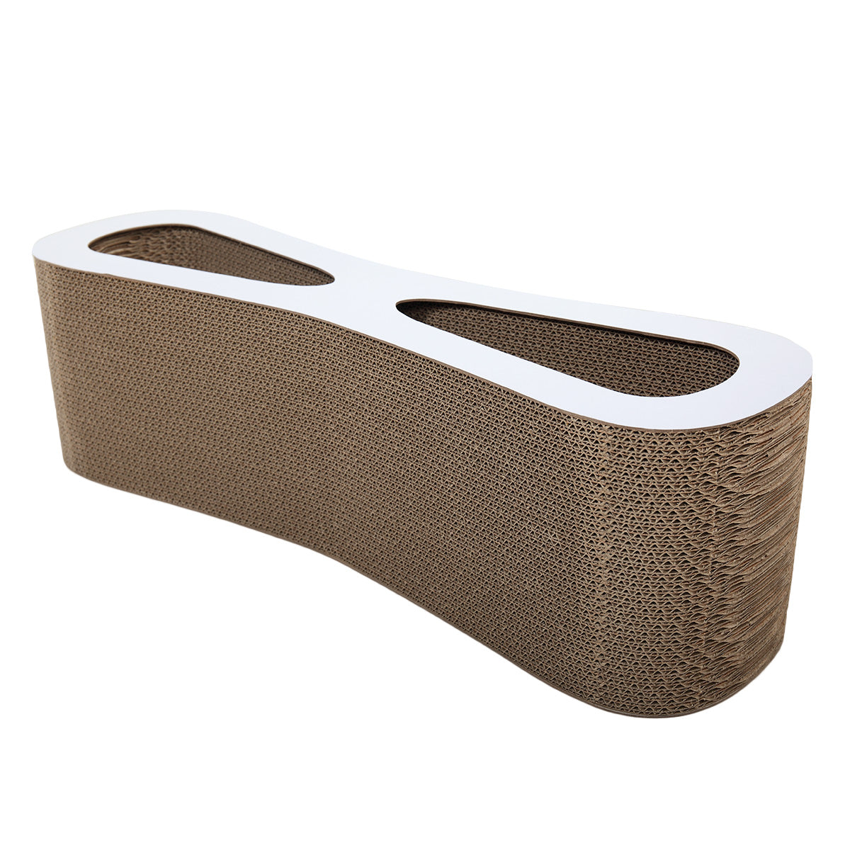 KFX-7597629 Corrugated Cardboard Cat Scratch Board with Catnip - Space for Stretching and Playing
