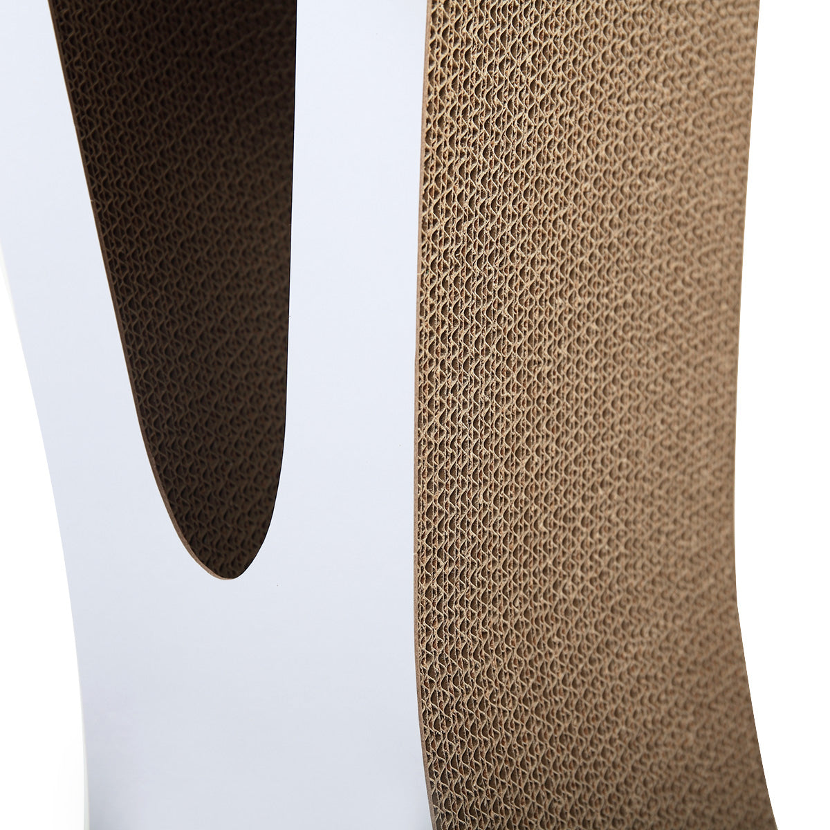 KFX-7597629 Corrugated Cardboard Cat Scratch Board with Catnip - Space for Stretching and Playing