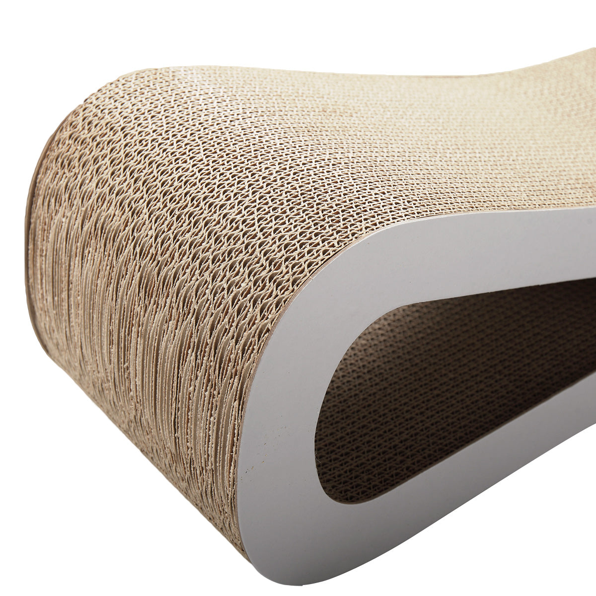 KFX-7597629 Corrugated Cardboard Cat Scratch Board with Catnip - Space for Stretching and Playing
