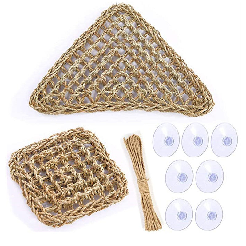 KFX-7598269 Reptile Crawling Mat and Lizard Relaxation Straw Mattress for Bearded Dragons and Geckos