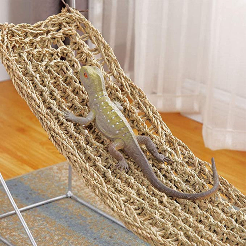 KFX-7598269 Reptile Crawling Mat and Lizard Relaxation Straw Mattress for Bearded Dragons and Geckos