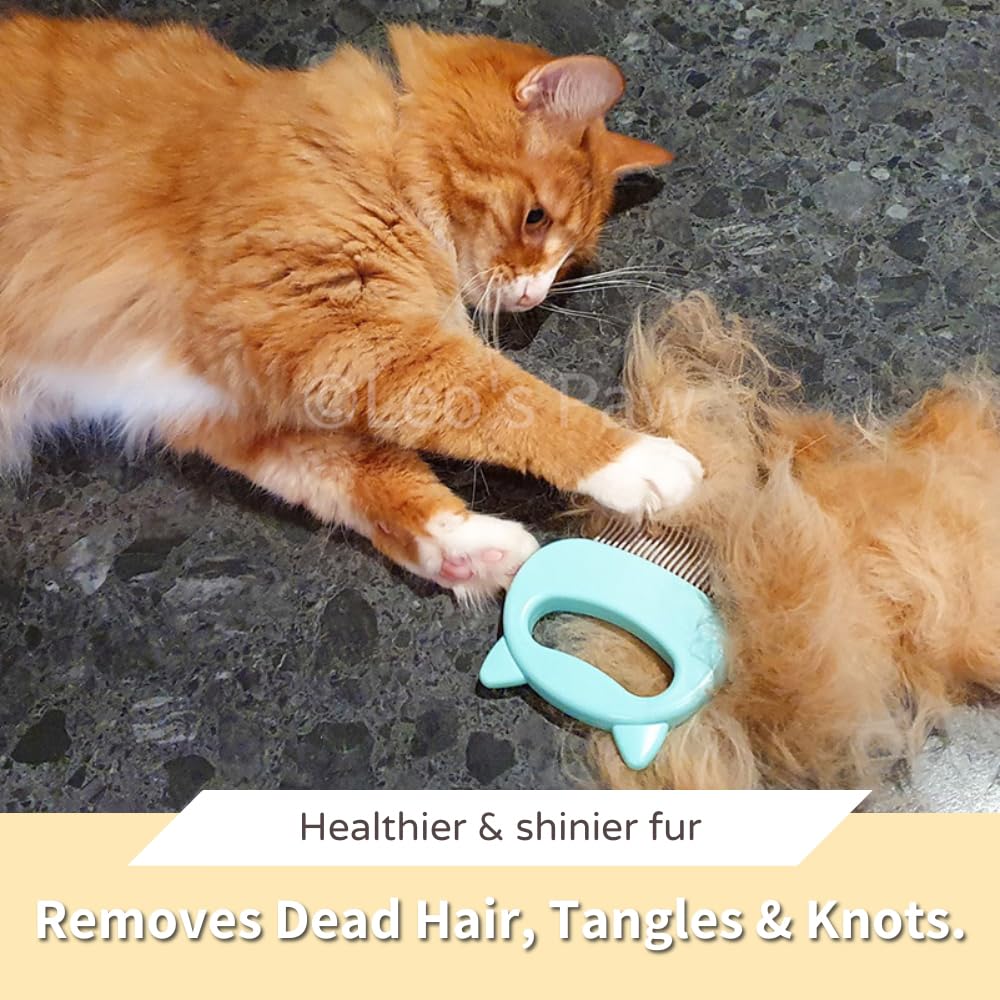 KFX-7598909 Pet Grooming and Deshedding Tool for Cats, Dogs, and Bunnies - Suitable for All Hair Types, Ergonomic Design
