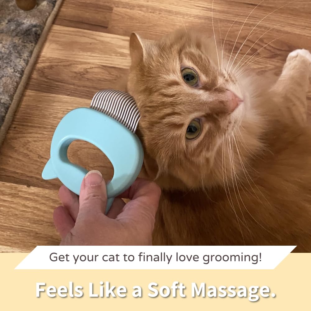 KFX-7598909 Pet Grooming and Deshedding Tool for Cats, Dogs, and Bunnies - Suitable for All Hair Types, Ergonomic Design