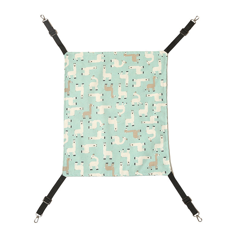 KFX-7599037 Cozy Cotton and Linen Pet Hammock Nest - Removable and Washable, Size S/M/L