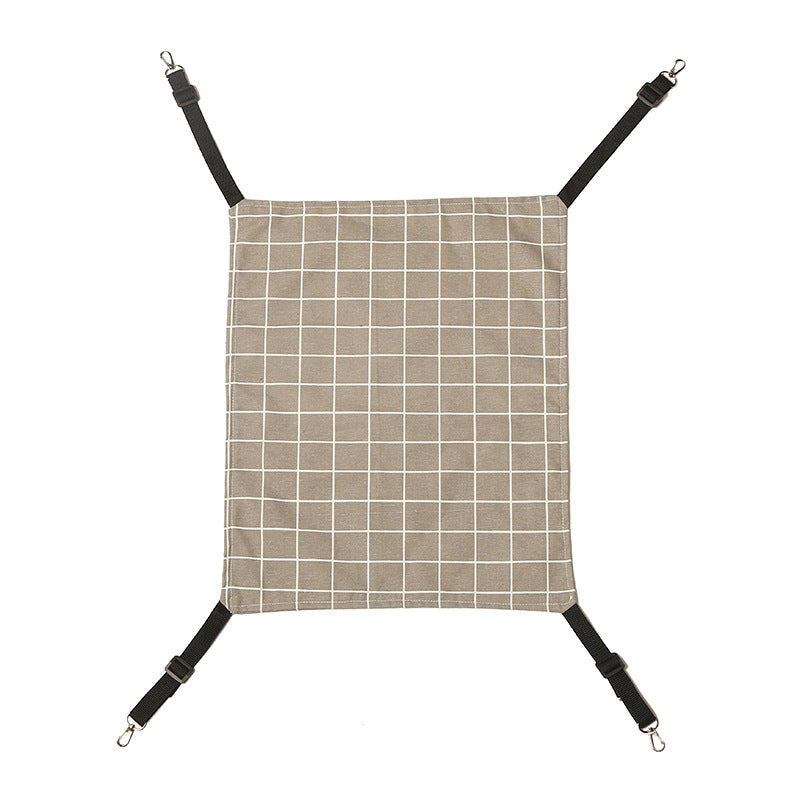 KFX-7599037 Cozy Cotton and Linen Pet Hammock Nest - Removable and Washable, Size S/M/L