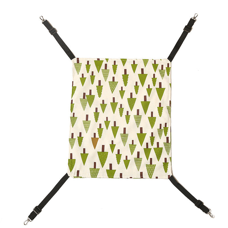 KFX-7599037 Cozy Cotton and Linen Pet Hammock Nest - Removable and Washable, Size S/M/L