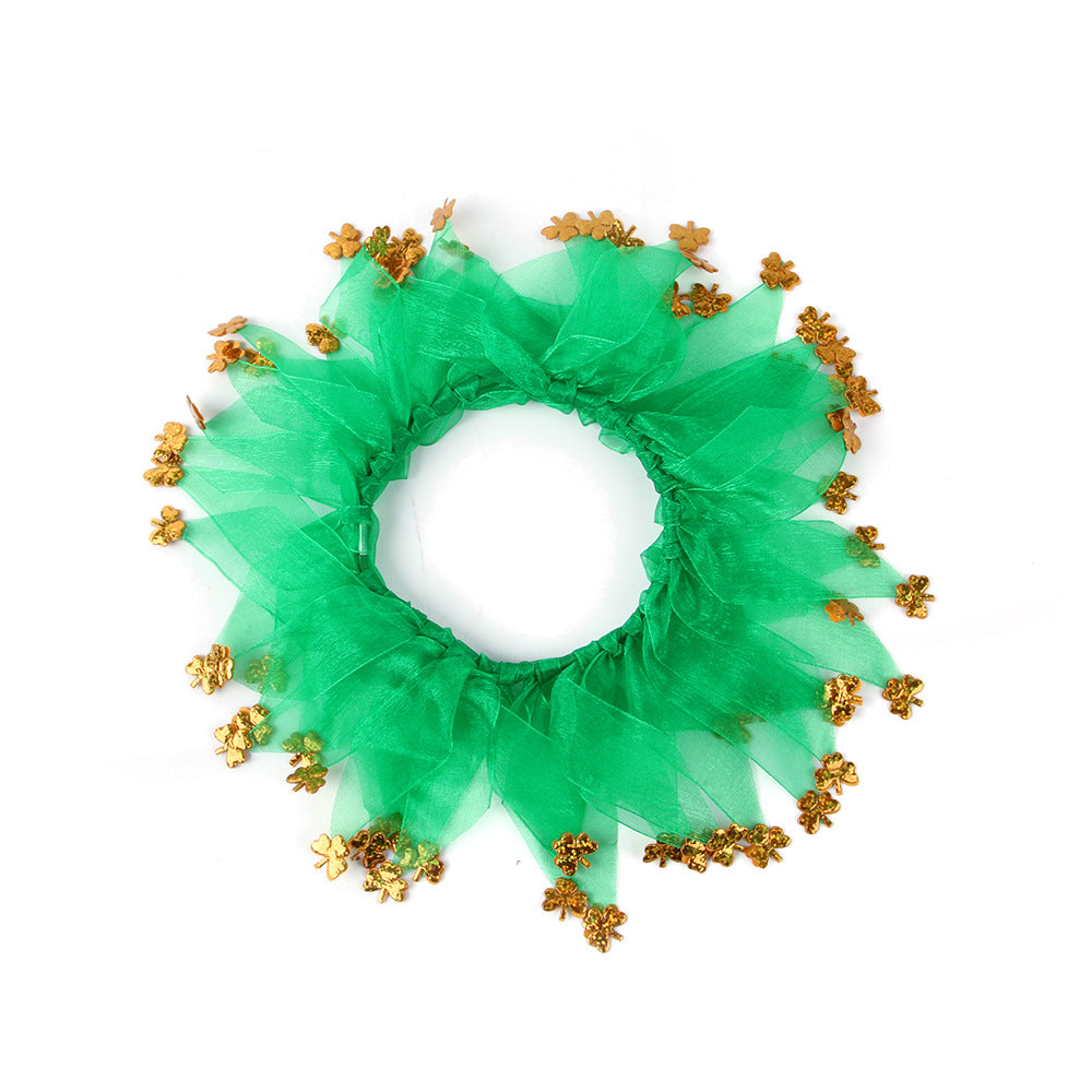 KFX-7599421 Colorful Tie-Dye Pet Collar for Dogs – Halloween & Christmas Designs, Free Size, Cloth Material