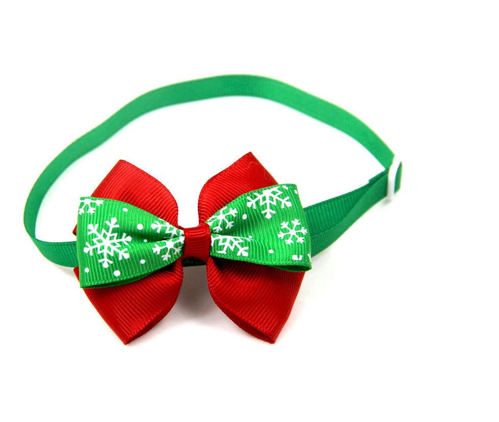 KFX-7599677 Christmas Cartoon Pet Bow Tie for Dogs and Cats - Festive Party Decoration - Universal Styles