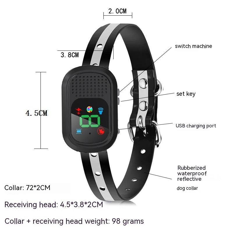 KFX-7600701 Rechargeable Voice and Vibration Dog Trainer Collar with Remote Control and Intelligent Bark-Stop功能