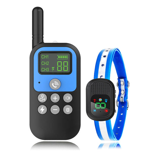 KFX-7600701 Rechargeable Voice and Vibration Dog Trainer Collar with Remote Control and Intelligent Bark-Stop功能