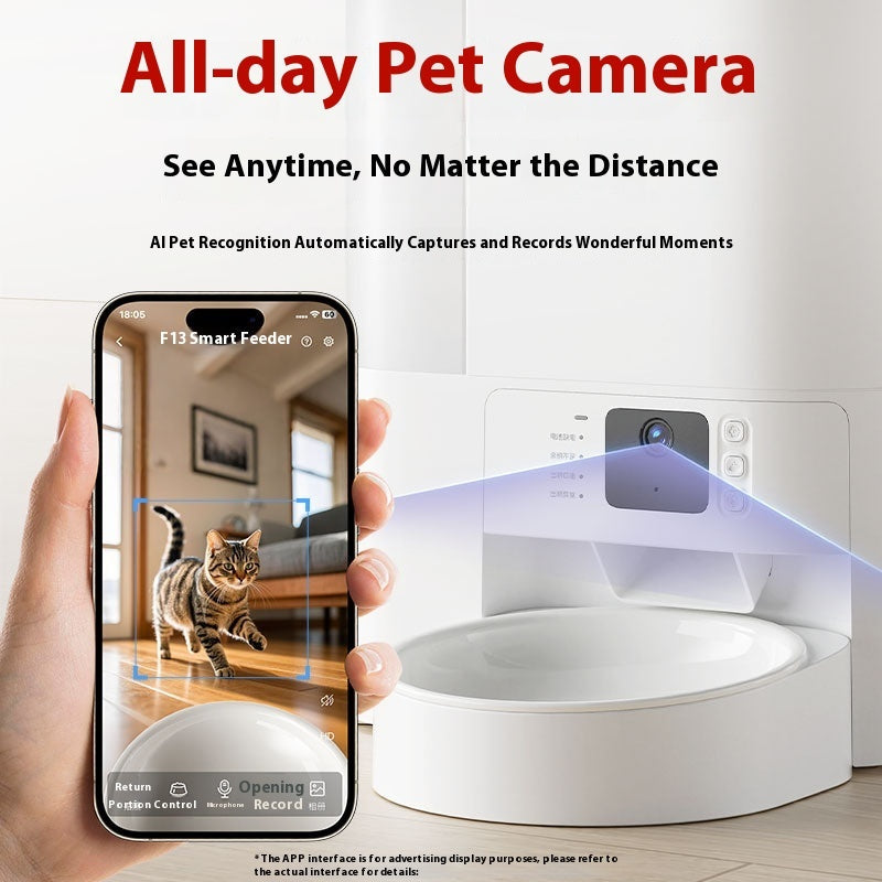 KFX-7601213 Intelligent Cat Water Fountain with AI Recognition and Ceramic Double Bowl