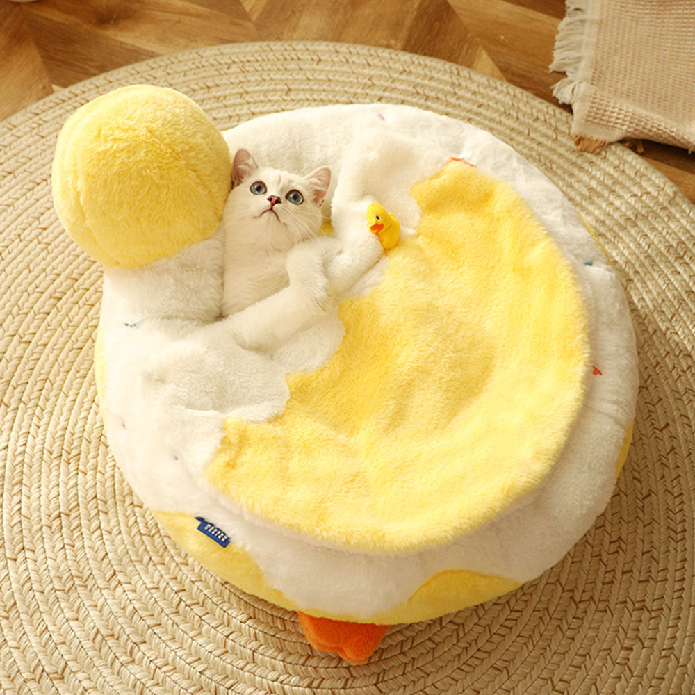 KFX-7601469 Cozy All-Season All-Purpose Cat Bed with Optional Duckling Quilt